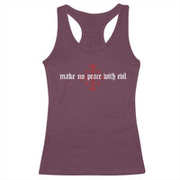 Make No Peace with Evil Knight Templar Jerusalem Crusade Cross Racerback Tank Top
