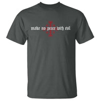 Make No Peace with Evil Knight Templar Jerusalem Crusade Cross T Shirt