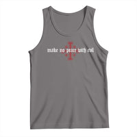 Make No Peace with Evil Knight Templar Jerusalem Crusade Cross Tank Top