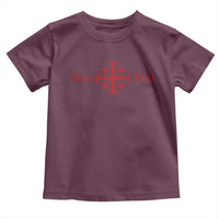 Deus Vult Catholic Knight Templar Crusader Cross Toddler T Shirt