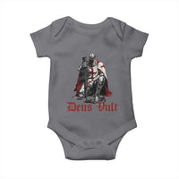 Deus Vult Knights Templar Gun Lover Baby Onesie Crusader Cross Soldier of Christ