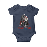 Deus Vult Knights Templar Gun Lover Baby Onesie Crusader Cross Soldier of Christ
