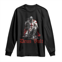 Deus Vult Knights Templar Gun Lover Long Sleeve Shirt Crusader Cross Soldier of Christ