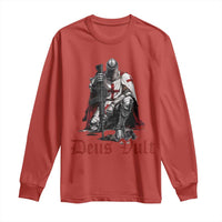 Deus Vult Knights Templar Gun Lover Long Sleeve Shirt Crusader Cross Soldier of Christ