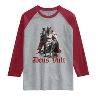 Deus Vult Knights Templar Gun Lover Raglan Shirt Crusader Cross Soldier of Christ