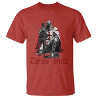 Deus Vult Knights Templar Gun Lover T Shirt Crusader Cross Soldier of Christ