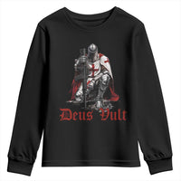 Deus Vult Knights Templar Gun Lover Youth Sweatshirt Crusader Cross Soldier of Christ