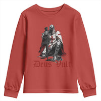 Deus Vult Knights Templar Gun Lover Youth Sweatshirt Crusader Cross Soldier of Christ