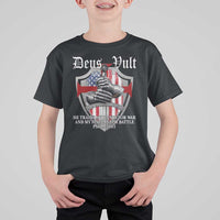 Deus Vult Knights Templar T Shirt For Kid He Trains My Hands For War And My Fingers For Battle