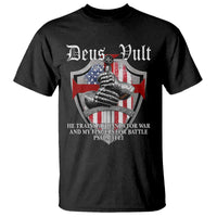 Deus Vult Knights Templar T Shirt He Trains My Hands For War And My Fingers For Battle