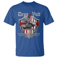 Deus Vult Knights Templar T Shirt He Trains My Hands For War And My Fingers For Battle