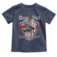 Deus Vult Knights Templar Toddler T Shirt He Trains My Hands For War And My Fingers For Battle