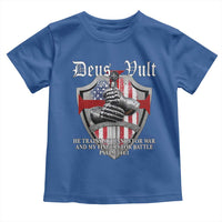 Deus Vult Knights Templar Toddler T Shirt He Trains My Hands For War And My Fingers For Battle