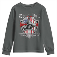 Deus Vult Knights Templar Youth Sweatshirt He Trains My Hands For War And My Fingers For Battle