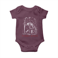 Tummy Hurts Funny Medieval Knight Dark Fantasy Humor Baby Onesie