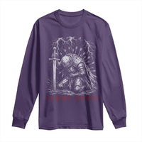 Tummy Hurts Funny Medieval Knight Dark Fantasy Humor Long Sleeve Shirt
