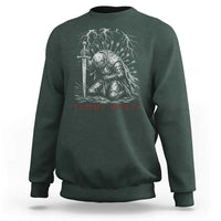 Tummy Hurts Funny Medieval Knight Dark Fantasy Humor Sweatshirt