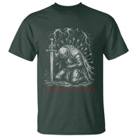 Tummy Hurts Funny Medieval Knight Dark Fantasy Humor T Shirt