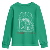 Tummy Hurts Funny Medieval Knight Dark Fantasy Humor Youth Sweatshirt