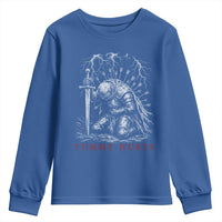 Tummy Hurts Funny Medieval Knight Dark Fantasy Humor Youth Sweatshirt