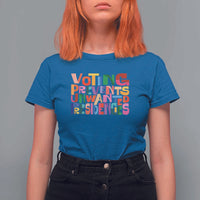 Voting Prevents Unwanted Presidencies T Shirt For Women US Election Political 2024 - Wonder Print Shop