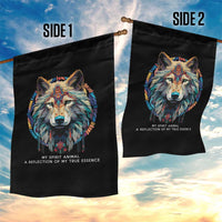 Native Americans Garden Flag My Spirit Animal A Reflection Of My True Essence Wolf - Wonder Print Shop