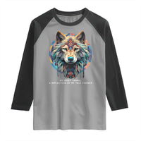 Native Americans Raglan Shirt My Spirit Animal A Reflection Of My True Essence Wolf - Wonder Print Shop