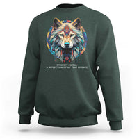 Native Americans Sweatshirt My Spirit Animal A Reflection Of My True Essence Wolf - Wonder Print Shop