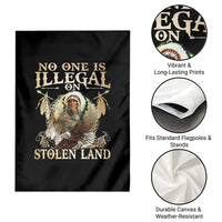 Native American Garden Flag No One Is Illegal On Stolen Land Eagle Tribe - Wonder Print Shop