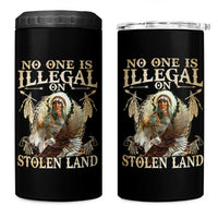 Native American 4 in 1 Can Cooler Tumbler No One Is Illegal On Stolen Land Eagle Tribe - Wonder Print Shop