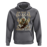 Native American Hoodie No One Is Illegal On Stolen Land Eagle Tribe - Wonder Print Shop