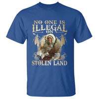 Native American T Shirt No One Is Illegal On Stolen Land Eagle Tribe - Wonder Print Shop