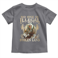 Native American Toddler T Shirt No One Is Illegal On Stolen Land Eagle Tribe - Wonder Print Shop