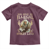 Native American Toddler T Shirt No One Is Illegal On Stolen Land Eagle Tribe - Wonder Print Shop