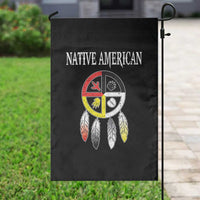 Native American Garden Flag Medicine Wheel Dreamcatcher Spirit Animal Paws - Wonder Print Shop