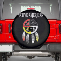 Native American Spare Tire Cover Medicine Wheel Dreamcatcher Spirit Animal Paws - Wonder Print Shop