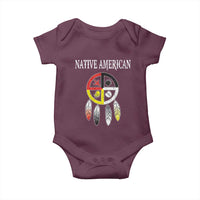 Native American Baby Onesie Medicine Wheel Dreamcatcher Spirit Animal Paws - Wonder Print Shop
