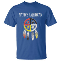 Native American T Shirt Medicine Wheel Dreamcatcher Spirit Animal Paws - Wonder Print Shop