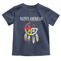 Native American Toddler T Shirt Medicine Wheel Dreamcatcher Spirit Animal Paws - Wonder Print Shop