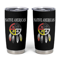 Native American Tumbler Cup Medicine Wheel Dreamcatcher Spirit Animal Paws - Wonder Print Shop