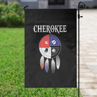 Cherokee Garden Flag Native American Tribes Medicine Wheel Dreamcatcher Spirit Animal Paws - Wonder Print Shop