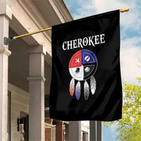 Cherokee Garden Flag Native American Tribes Medicine Wheel Dreamcatcher Spirit Animal Paws - Wonder Print Shop