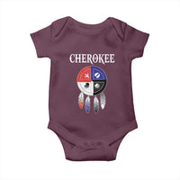 Cherokee Baby Onesie Native American Tribes Medicine Wheel Dreamcatcher Spirit Animal Paws - Wonder Print Shop