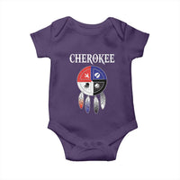 Cherokee Baby Onesie Native American Tribes Medicine Wheel Dreamcatcher Spirit Animal Paws - Wonder Print Shop
