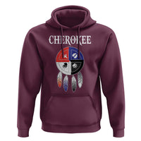 Cherokee Hoodie Native American Tribes Medicine Wheel Dreamcatcher Spirit Animal Paws