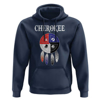 Cherokee Hoodie Native American Tribes Medicine Wheel Dreamcatcher Spirit Animal Paws