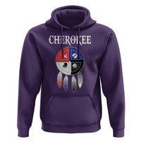 Cherokee Hoodie Native American Tribes Medicine Wheel Dreamcatcher Spirit Animal Paws