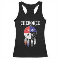 Cherokee Racerback Tank Top Native American Tribes Medicine Wheel Dreamcatcher Spirit Animal Paws - Wonder Print Shop