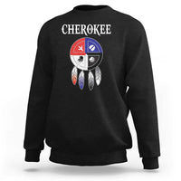 Cherokee Sweatshirt Native American Tribes Medicine Wheel Dreamcatcher Spirit Animal Paws - Wonder Print Shop