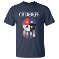 Cherokee T Shirt Native American Tribes Medicine Wheel Dreamcatcher Spirit Animal Paws - Wonder Print Shop